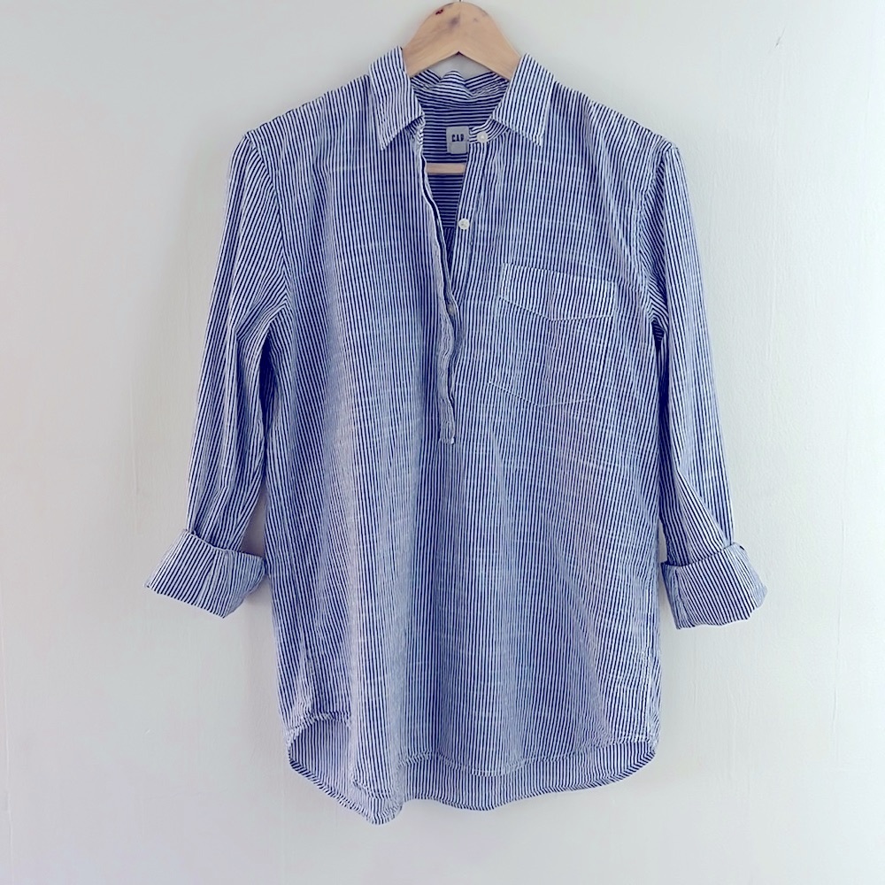 Gap Striped Lightweight Cotton Popover